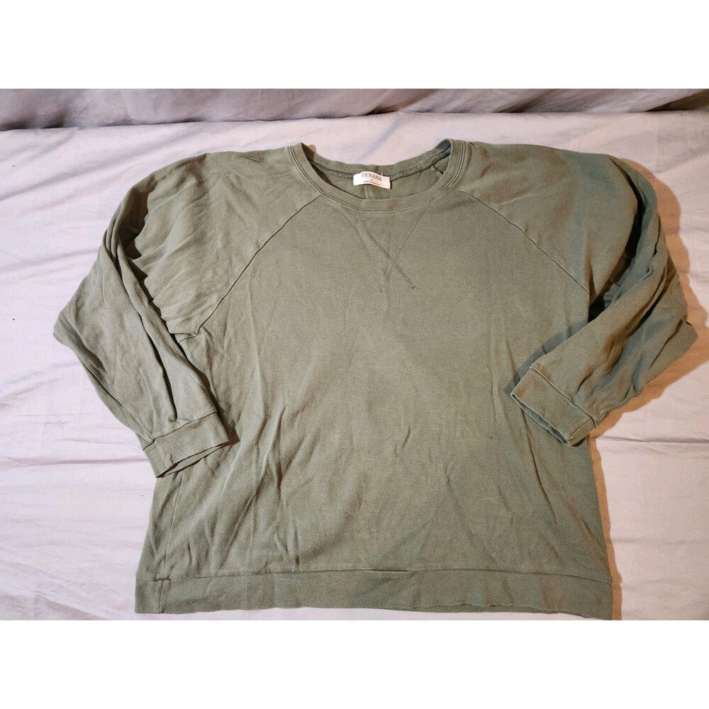 Zenana Outfitters Sweater Women's LARGE Green Long Sleeve